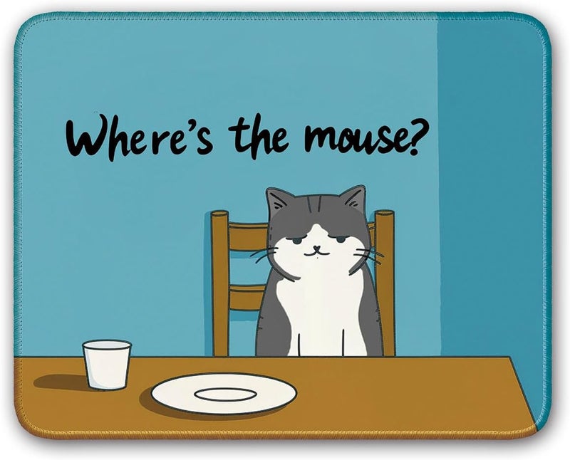 Flodirise Non-Slip Mouse Pad Small Mousepad for Computer, Laptop, Gamer, Cat Pattern, 8x10 inch - Image 1